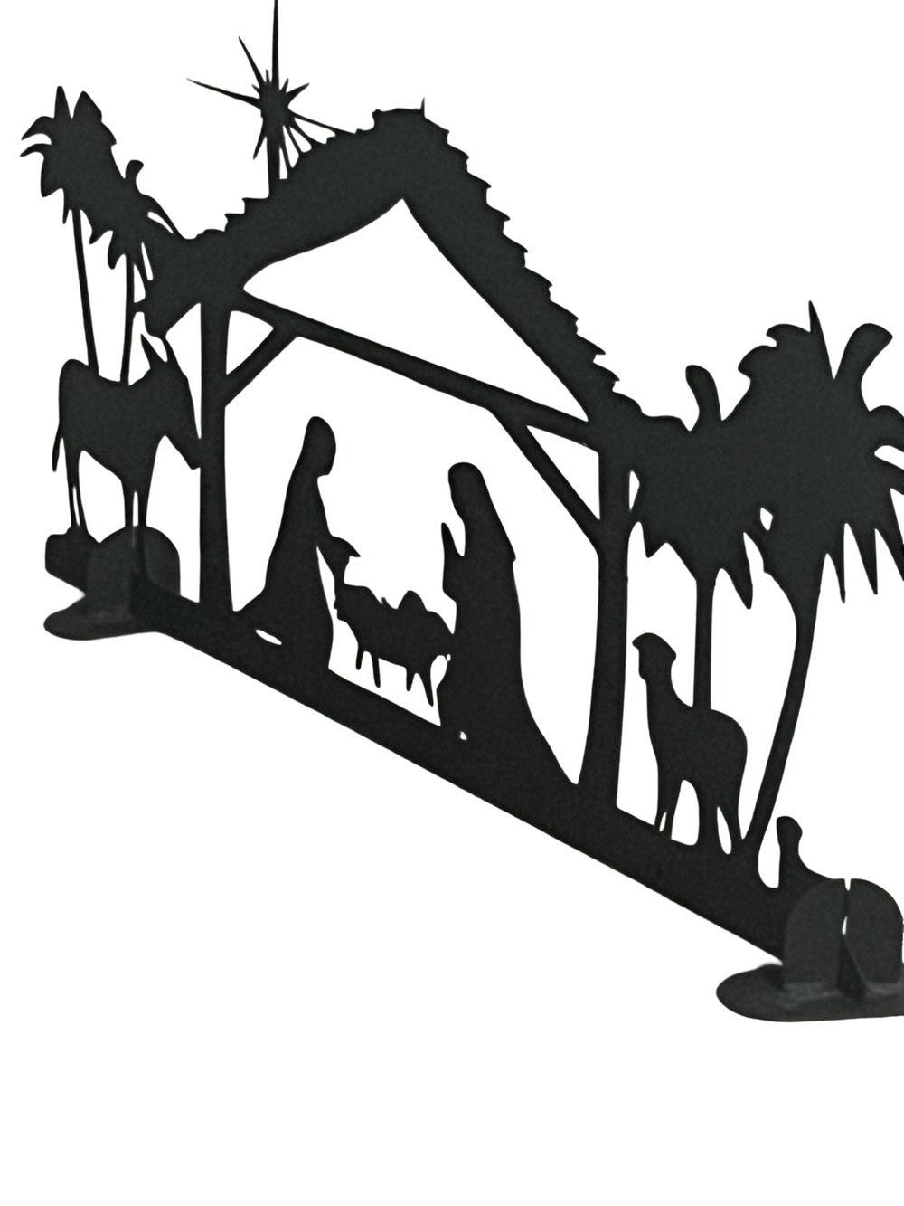 Manger scene 33by16" large decoration Christmas steel religious